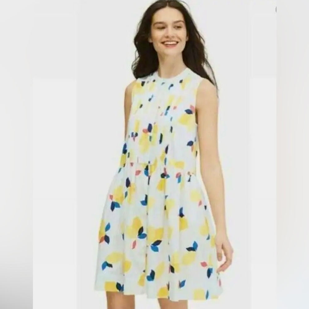 ♠️ Kate Spade ♠️ EUC Lemon Zest Sleeveless Dress Tuxedo Front Size S